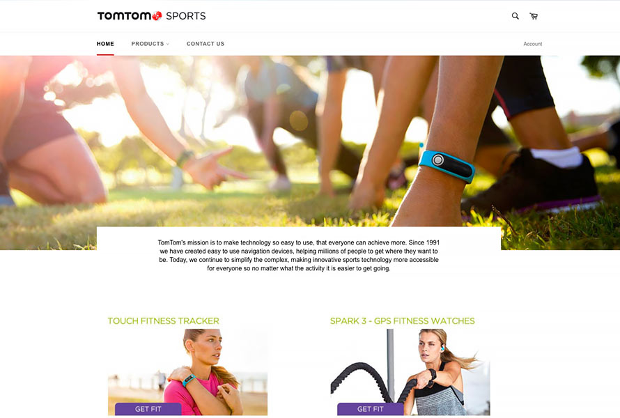 Tomtom Shopify website