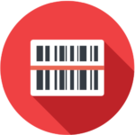 Softline barcode icon - warehouse distribution and logistics